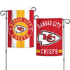 Kansas City Chiefs Garden Flags 2 sided 12" x 18" with Stripes  by Wincraft