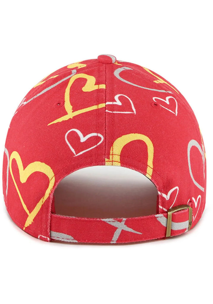 KANSAS CITY CHIEFS RED ADORE CLEAN UP YOUTH ADJUSTABLE HAT - '47