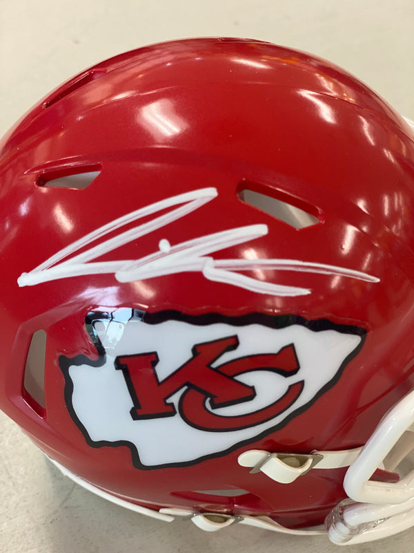 Kansas City Chiefs FELIX ANUDIKE-UZOMAH Autographed Red Mini Helmet - BECKETT
