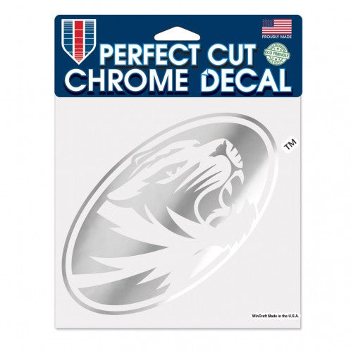 Missouri Tigers Chrome Perfect Cut Decal 6" x 6"