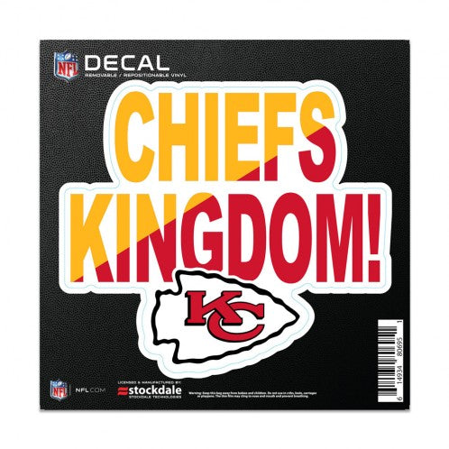 Kansas City Chiefs Kingdom Decal 6"x 6"