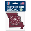 MISSOURI STATE UNIVERSITY BEARS STATE SHAPE PERFECT CUT COLOR DECAL 4" X 4"