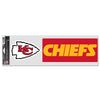 Kansas City Chiefs Fan Decals 3.75" x 12"