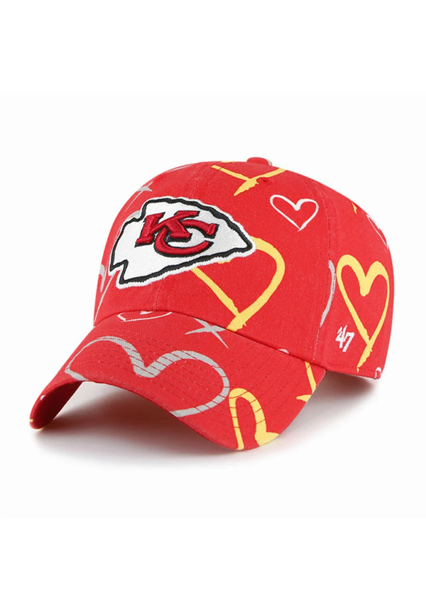 KANSAS CITY CHIEFS RED ADORE CLEAN UP YOUTH ADJUSTABLE HAT - '47 Brand