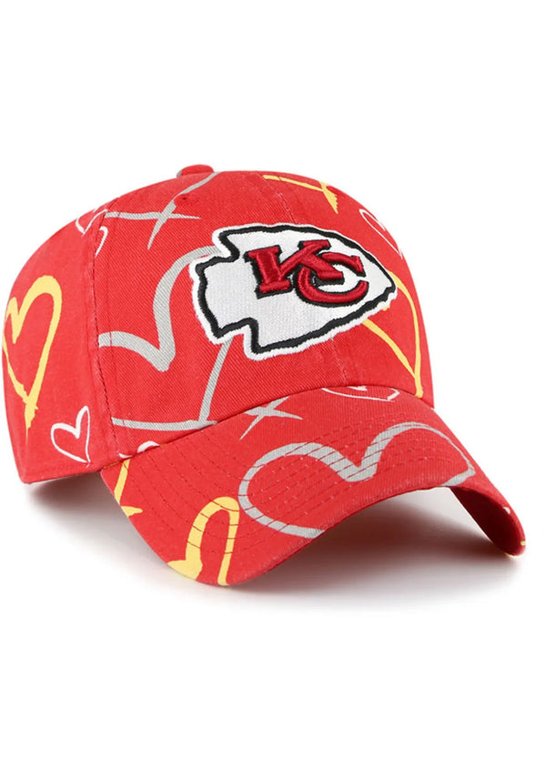 KANSAS CITY CHIEFS RED ADORE CLEAN UP YOUTH ADJUSTABLE HAT - '47 Brand