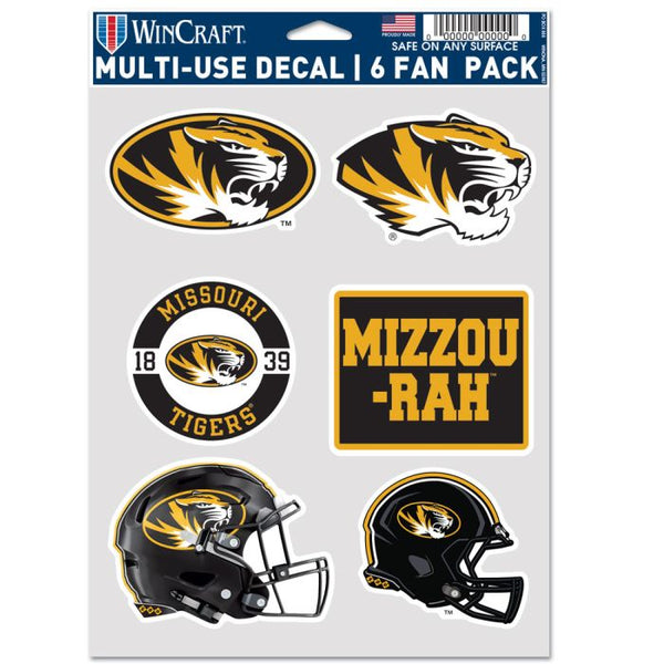 Missouri Tigers Multi-Use Decal 6 Fan Pack- Wincraft
