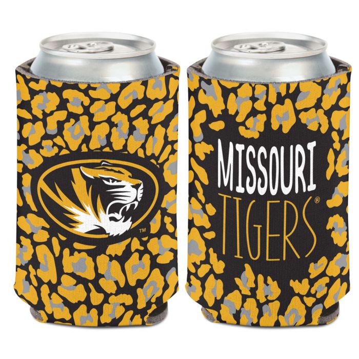 Missouri Tigers Leopard Print 2-sided Can Cooler