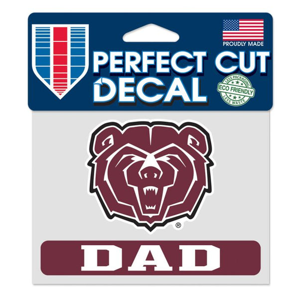 Missouri State University Bears Missouri State "Dad" Perfect Cut Color Decal 4.5" x 5.75"