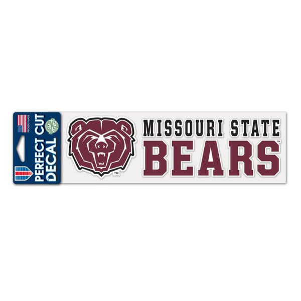 MISSOURI STATE UNIVERSITY BEARS STACKED PERFECT CUT DECALS 3" X 10 Bear/Words