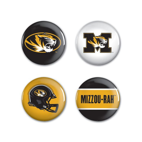 Missouri Tigers Button 4 Pack 1 1/4" Round