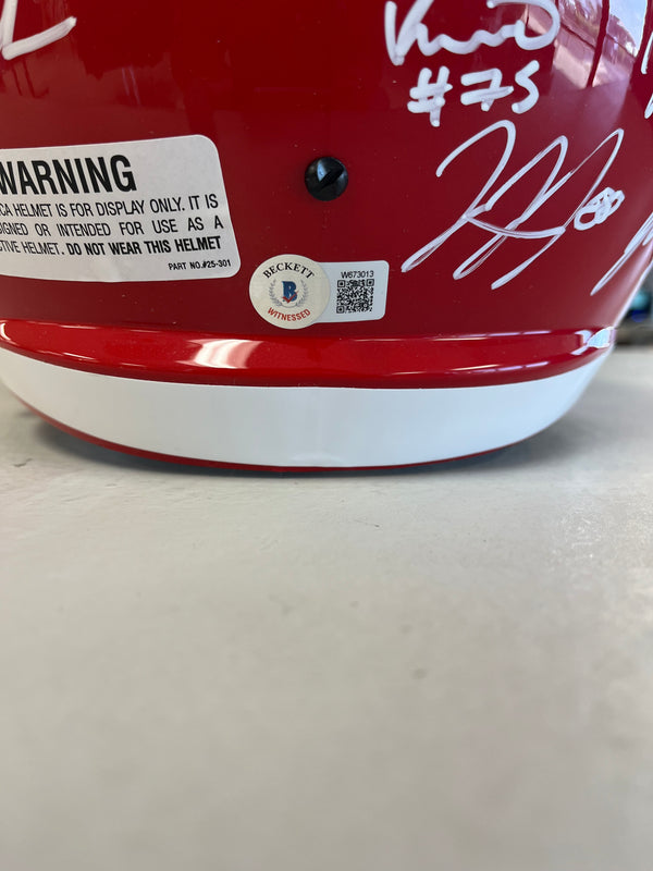 Kansas City Chiefs LVII TEAM SIGNED Full Size Helmet - BECKETT