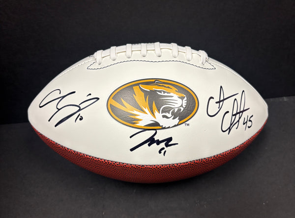 Missouri Tigers Full-Size Helmet Football signed by Chase Daniel, Jeremy Maclin, Chase Coffman