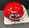 Kansas City Chiefs Xavier Worthy Signed RED Mini Helmet