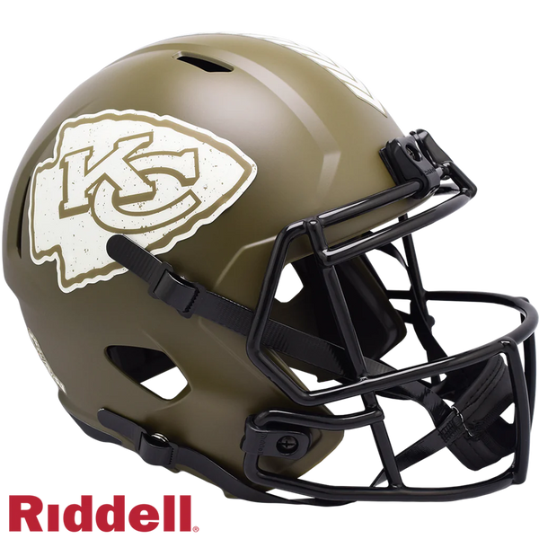 Kansas City Chiefs Full Size SALUTE TO SERVICE Speed Replica Helmet