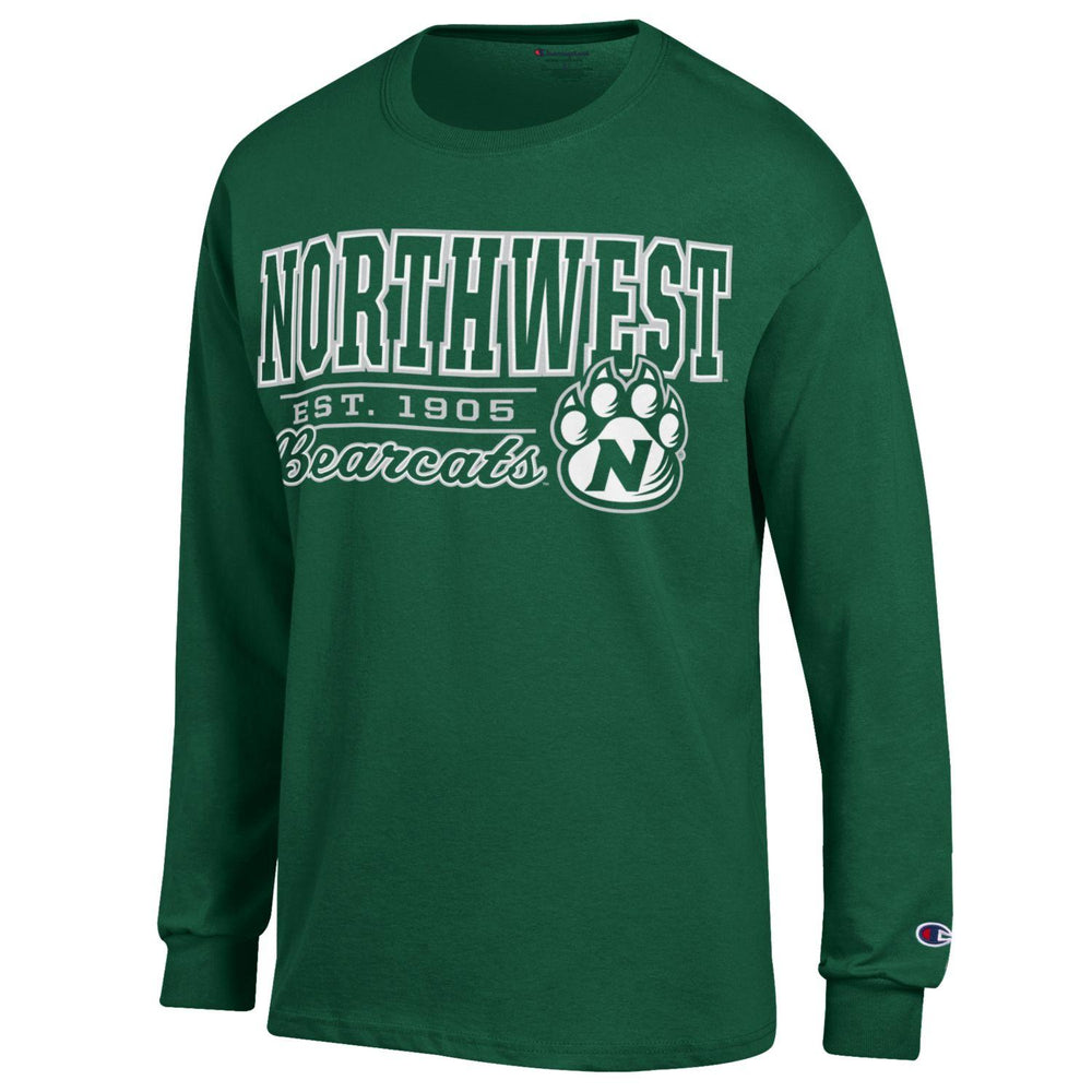 Northwest Bearcats Green Long Sleeve Shirt -by Champion