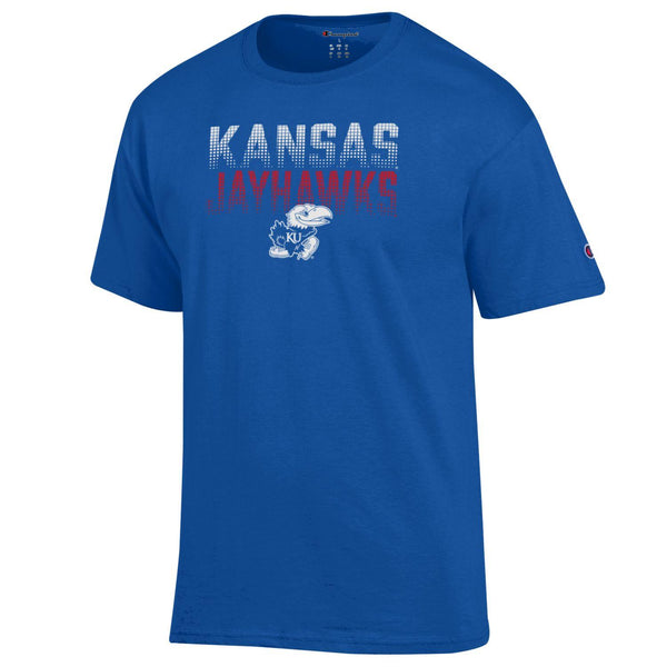 University of Kansas, Jayhawks Short Sleeve Royal T-Shirt By Champion