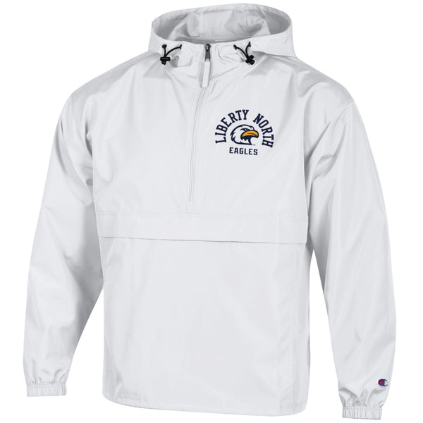 Liberty North Eagles Logo White Windbreaker Packable Jacket by Champion