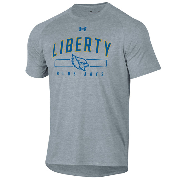 Liberty Blue Jays Mens Tech Tee "True Gray Heather" by Under Armour