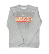 Kansas City Chiefs Crew Sweatshirt Bold Move "Steel Heather" - Fanatics
