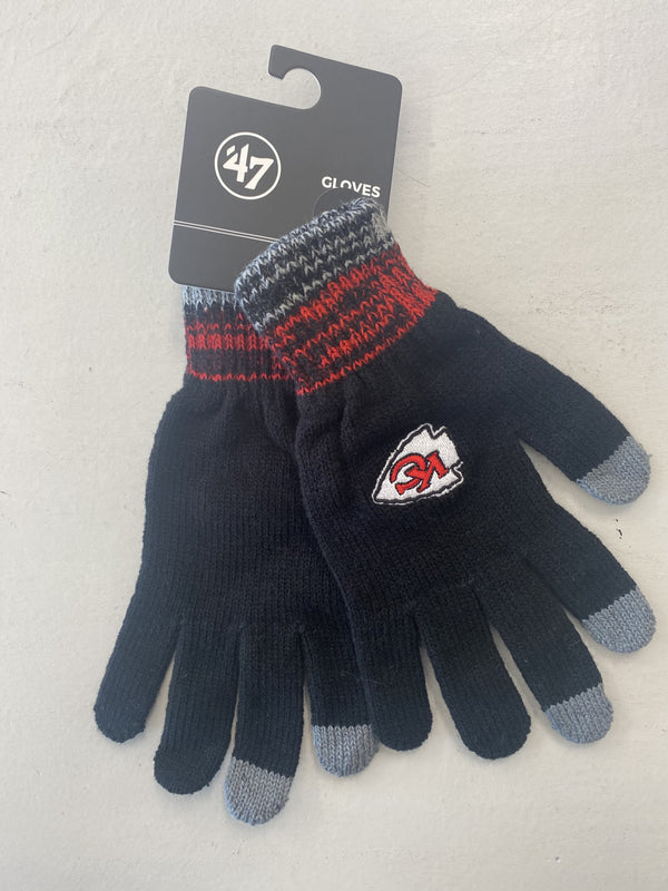 Kansas City Chiefs Static Mens Gloves- 47 Brand