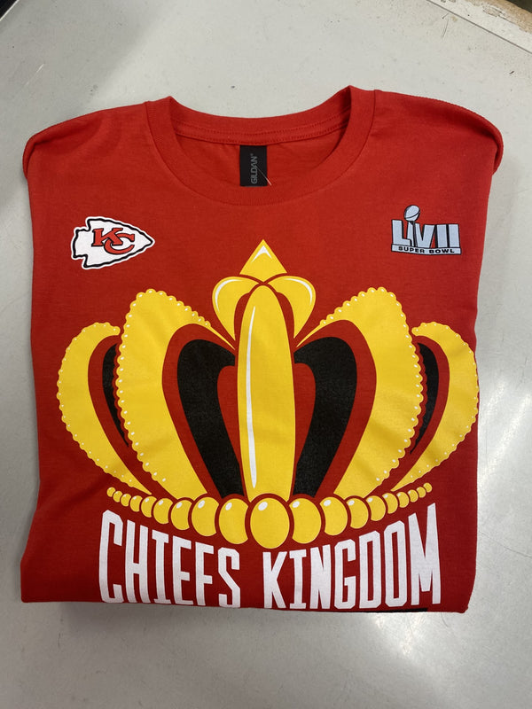 Kansas City Chiefs Red Super Bowl Crown LVII Champions T-Shirt by Fanatics
