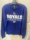 Kansas City Royals Blue Crew Sweatshirt with Flag by '47 Brand