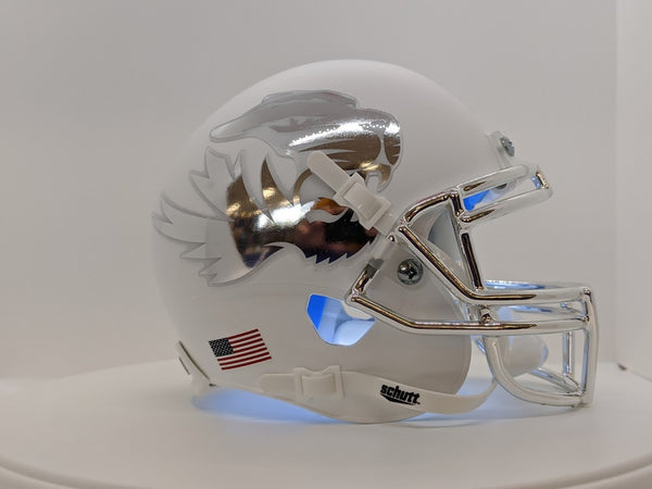 Missouri Tigers Alternate Flat White Chrome Schutt Mini Authentic helmet