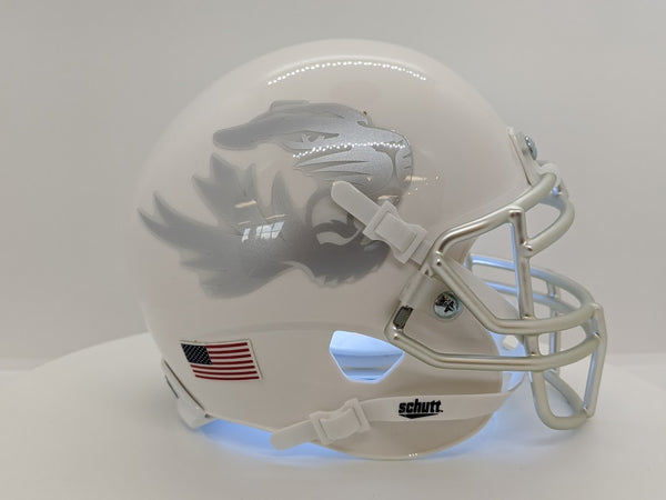 Missouri Tigers Alternate Gloss White Chrome Schutt Mini Authentic helmet