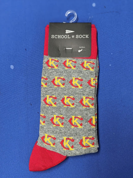 KC Red and Gold Design by School of Sock