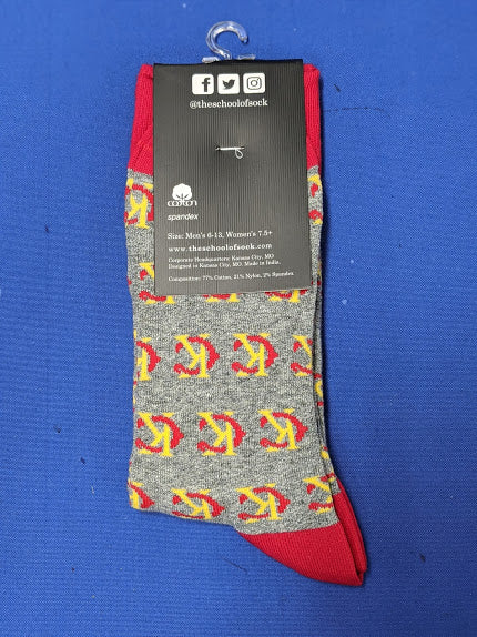 KC Red and Gold Design by School of Sock