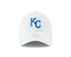 Kansas City Royals 2020 Women's 9TWENTY White w/Glitter KC Adjustable Cap by New Era