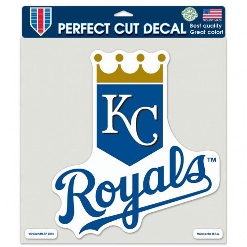 Kansas City Royals "Crown KC Royals" Perfect Cut Color Decal 8" x 8" by Wincraft