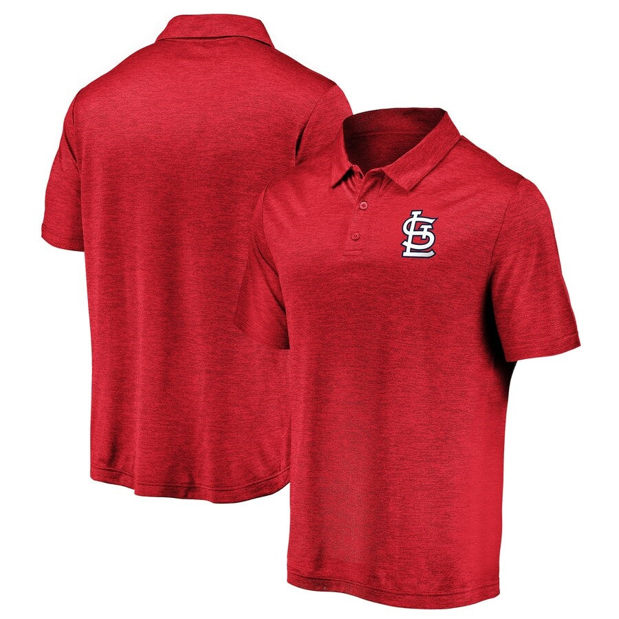 St. Louis Cardinals Iconic Red Striated Primary Logo Polo - Fanatics
