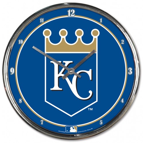 Kansas City Royals Royal Blue Chrome Clock by Wincraft