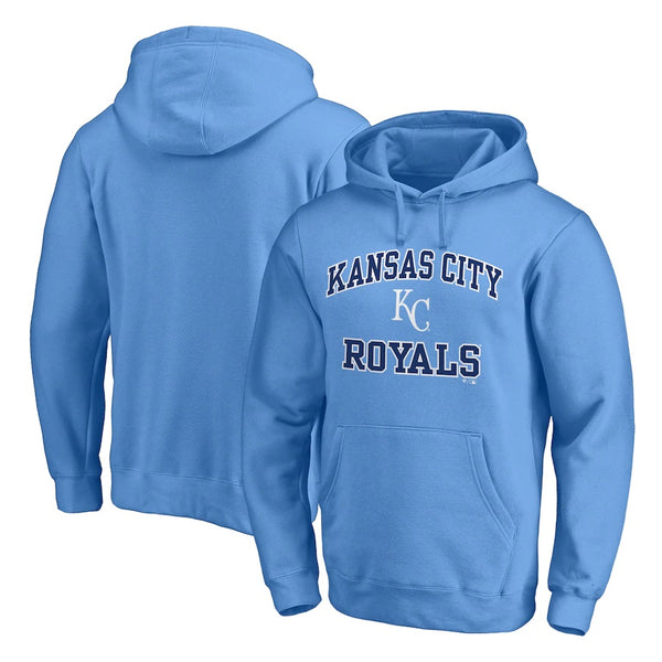 Kansas City Royals Light Blue Heart & Soul Logo Pullover Hoodie - by Fanatics