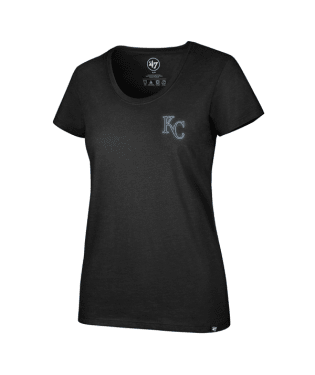 Kansas City Royals Jet Black Neon Circle Scoop T-Shirt by '47 Brand