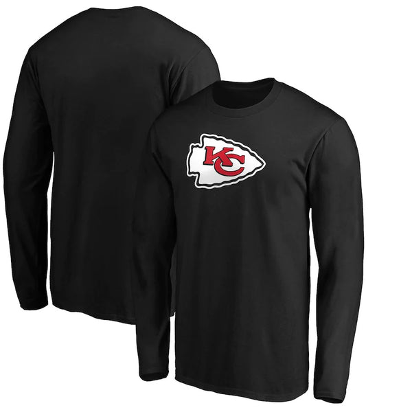 Kansas City Chiefs 2020 Black Primary Logo Long Sleeve T-Shirt - by Fanatics