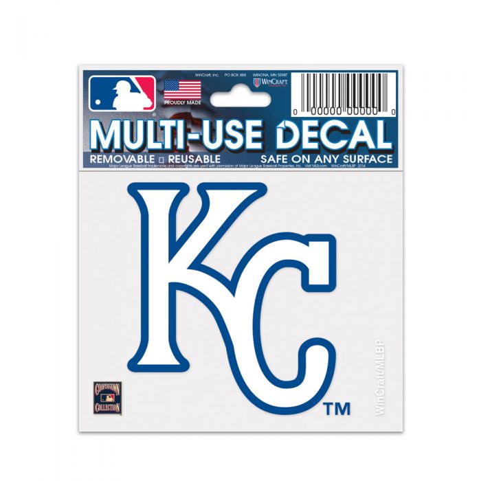 KANSAS CITY ROYALS / COOPERSTOWN MULTI-USE DECAL 3" X 4"- Wincraft