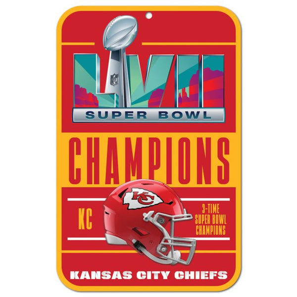 Kansas City Chiefs SB Champs LVII Plastic Sign 11"x17" by Wincraft