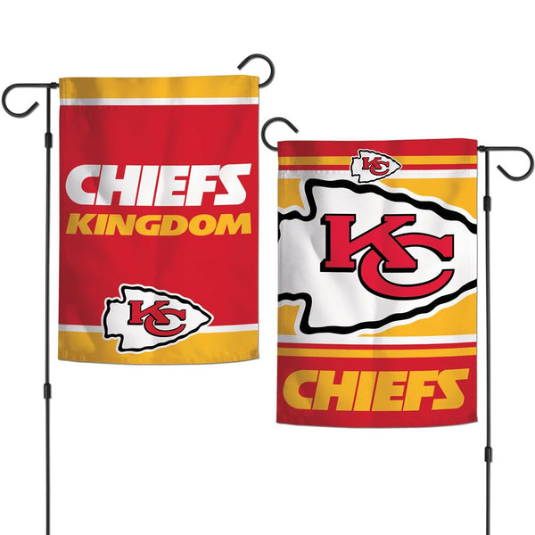 Kansas City Chiefs SLOGAN Garden Flags 2 sided 12" x 18" by Wincraft