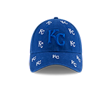 Kansas City Royals Blue Youth 9TWENTY Logo Scatter Adjustable Hat by New Era