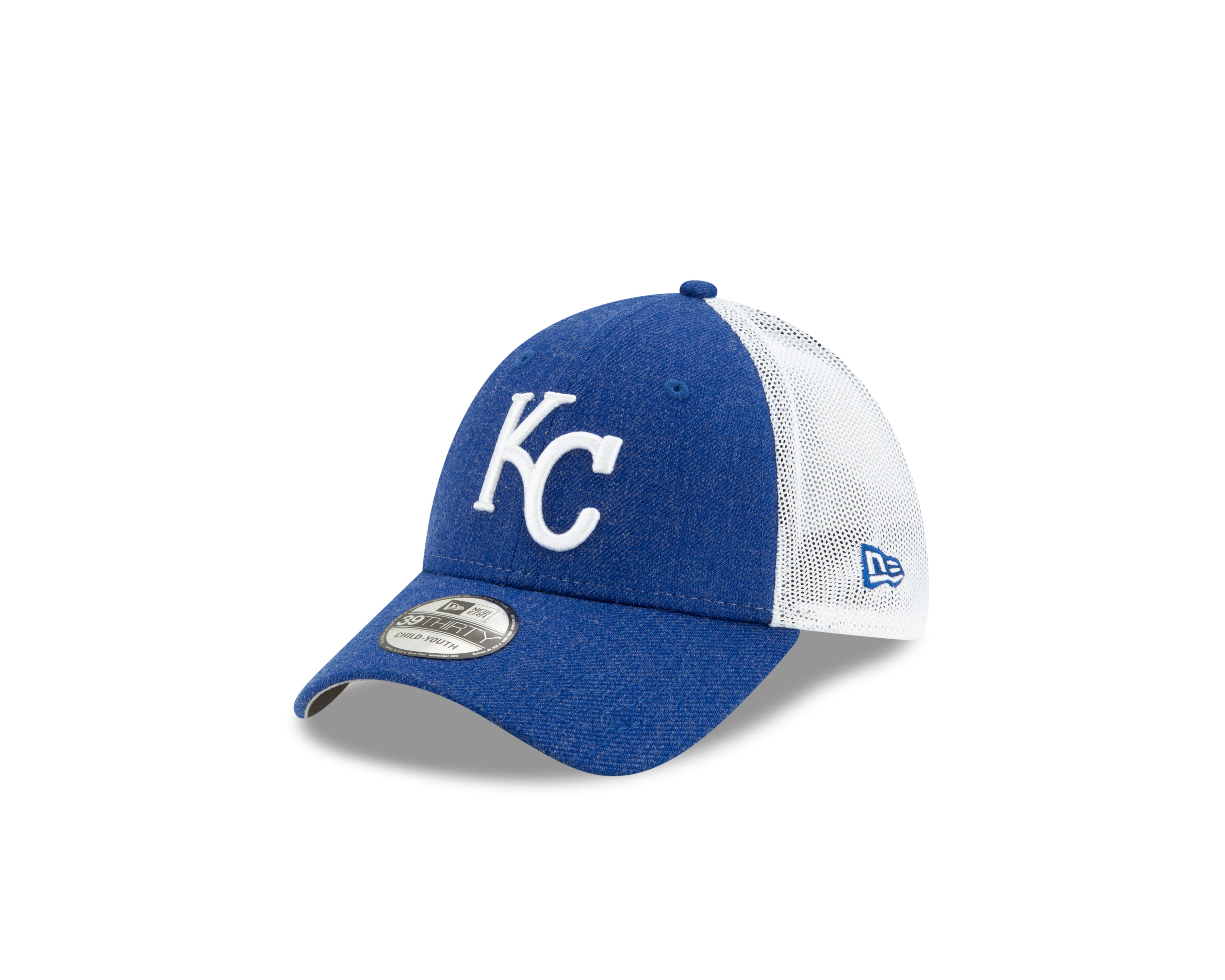 Kansas City Royals Youth 2020 39THIRTY Blue and White Hat by New
