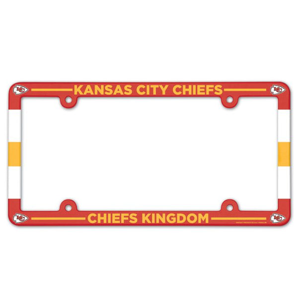 Kansas City Chiefs Durable Plastic License Plate Frame