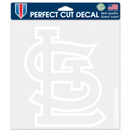 St. Louis Cardinals White 8"x8" Perfect Cut Decal by Wincraft