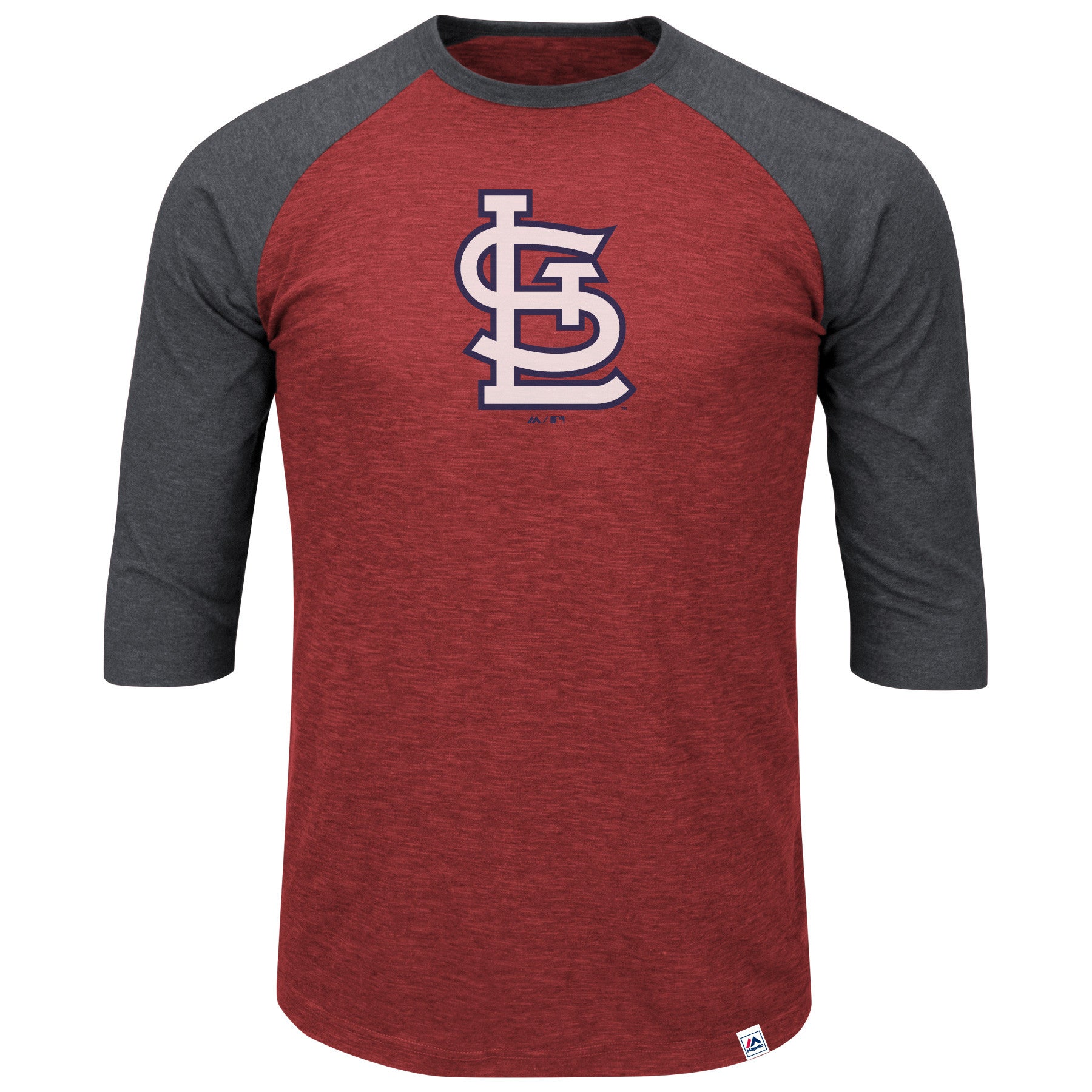 Men's Fanatics Branded Gray St. Louis Cardinals Heart & Soul Long Sleeve T- Shirt