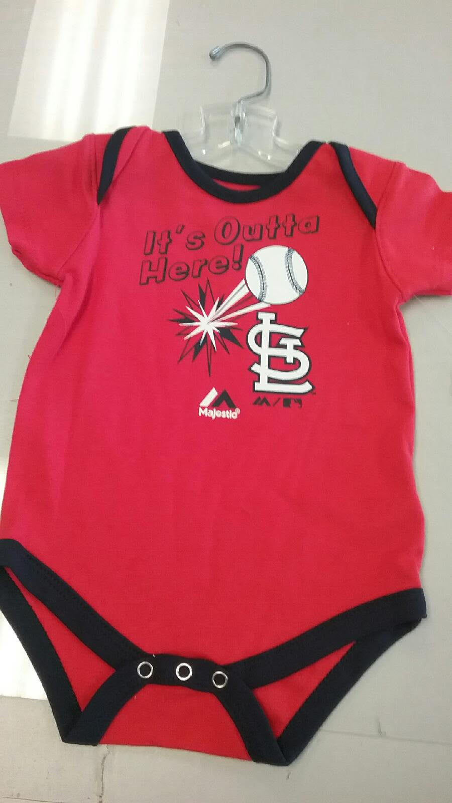 St. Louis Cardinals Infant Red It's Outta Here Onesie