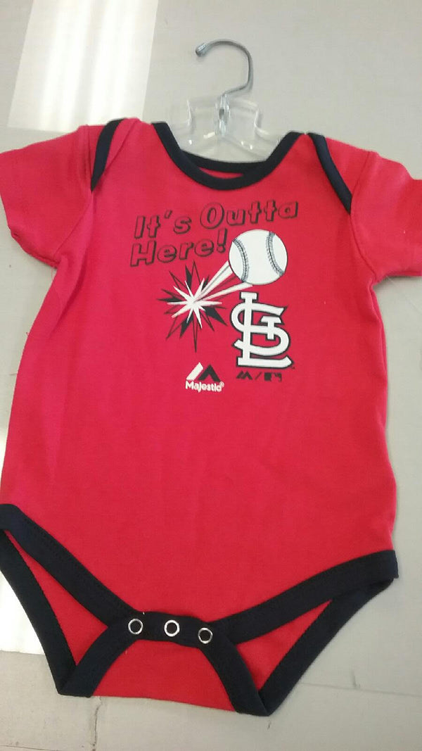 St. Louis Cardinals Infant Red "It's Outta Here" Onesie