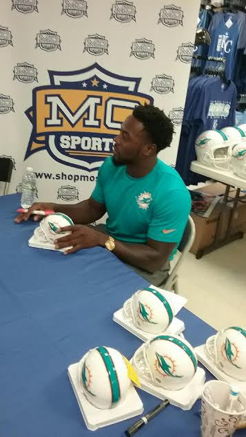 Miami Dolphins Mizzou Charles Harris Signed Autographed Mini Helmet COA