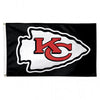 Kansas City Chiefs BLACK DELUXE 3' X 5' Flag by Wincraft