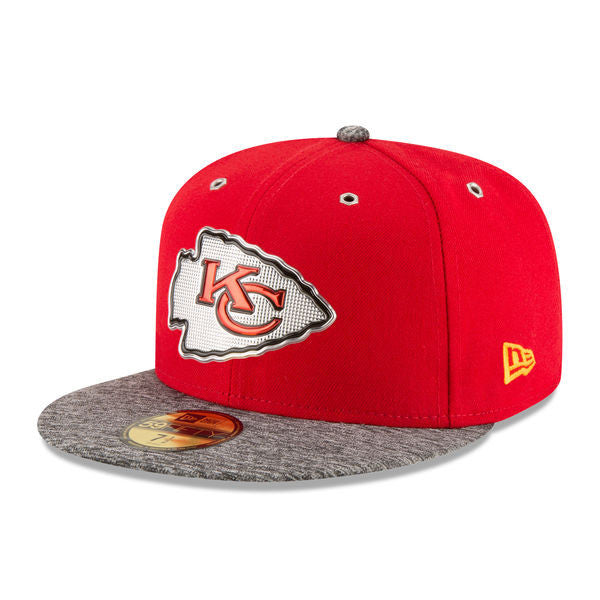 Kansas City Chiefs New Era 2016 NFL Draft On Stage 59FIFTY Fitted Hat - Red/Heathered Gray